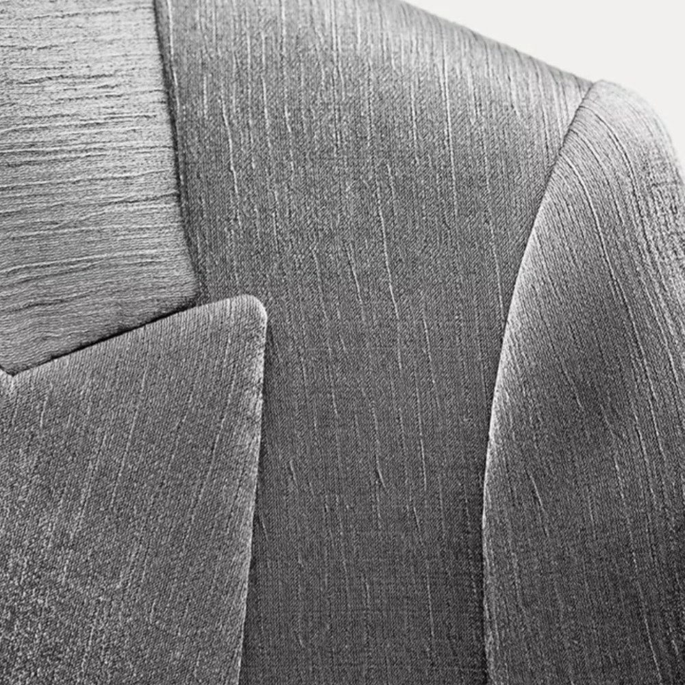 Zara Women's Silver Satin Blazer Jacket (Size L)and maching Pants (Size XL) - Picture 6 of 7
